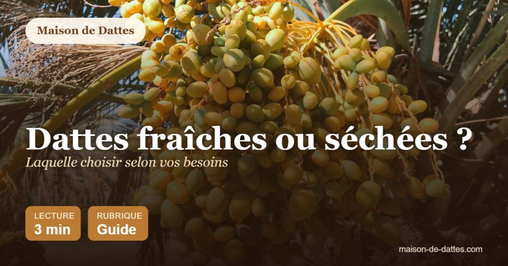 Dattes fraîches ou séchées ? : laquelle choisir selon vos besoins