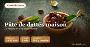 Pâte de dattes maison : recette en 5 minutes de mixage, 250 g de pâte