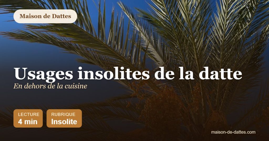 Usages insolites de la datte : en dehors de la cuisine